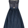 Midi Dirndl 70 cm dunkelblau gemustert Britta 010939 ~ 40