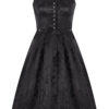 Midi Dirndl 70 cm Gastro schwarz Sabrina 013963 ~ 34