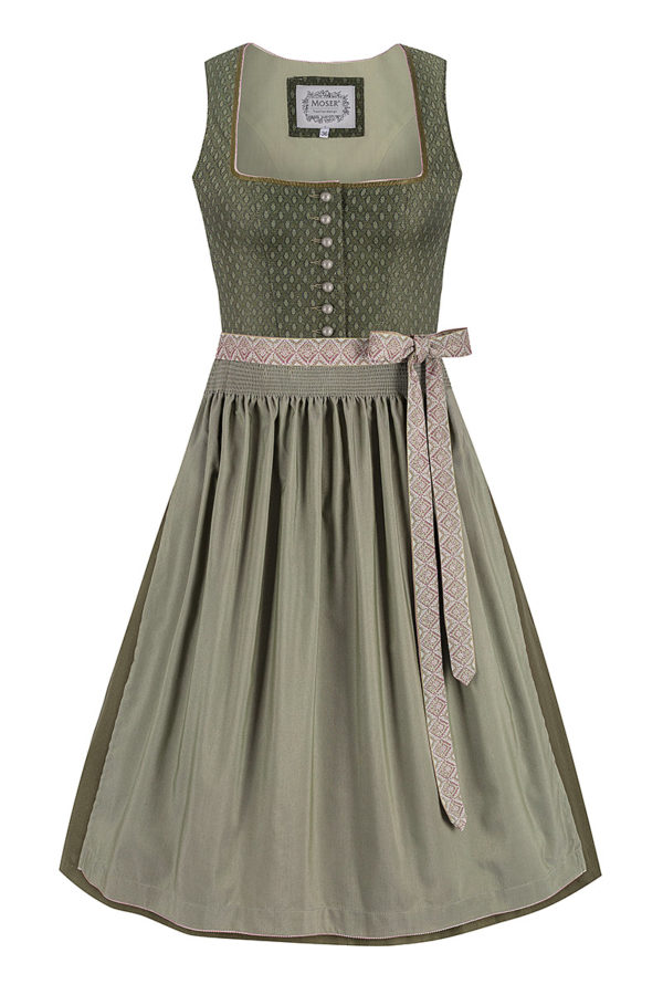 Midi Dirndl 70 cm oliv salbei Liane 014191 ~ 34