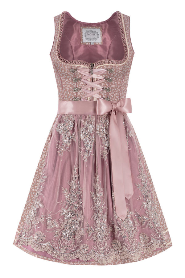 Mini Dirndl 60 cm rosenholz taupe Sophie 013942 ~ 30