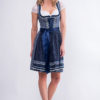 Mini Dirndl 55 cm dunkelblau weiß gemustert Leonie 014959 ~ 105