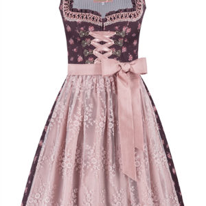 Mini Dirndl 55 cm dunkelrot altrosa Lara 014520 ~ 34