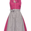 Mini Dirndl 60 cm beere grau inkl. Schal Clara 007859 ~ 30