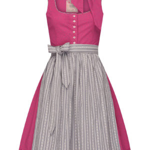 Mini Dirndl 60 cm beere grau inkl. Schal Clara 007859 ~ 30