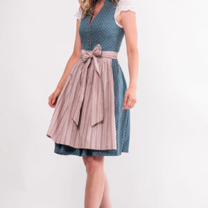 Mini Dirndl 60 cm blau altrosa Valentina 009060 ~ 34