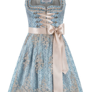 Mini Dirndl 60 cm hellblau taupe Tamina 013941 ~ 30