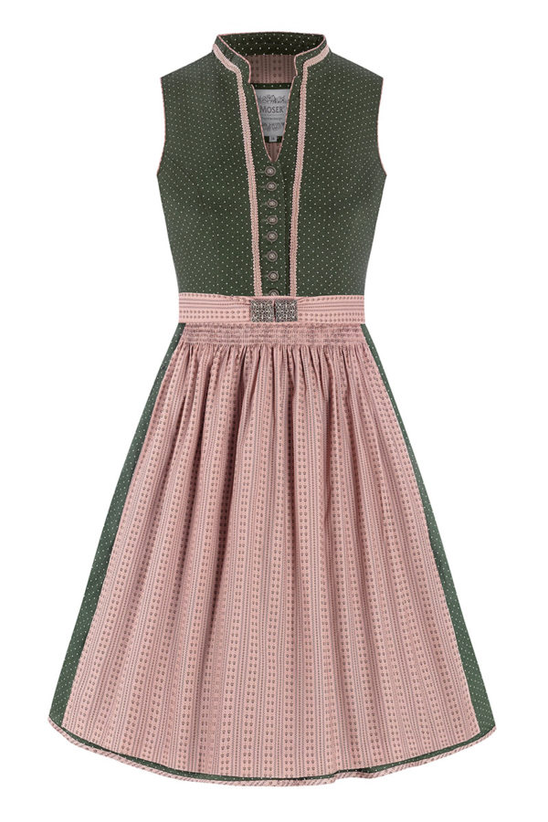 Mini Dirndl 60 cm grün altrosa Valerie 012917 ~ 30