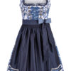 Mini Dirndl 60 cm weiß dunkelblau geblümt Emilia 014956 ~ 32