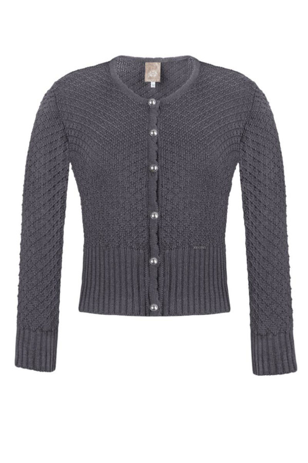 Trachten Strickjacke grau Marlene 003188 ~ 34