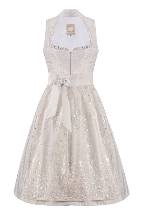 Hochzeitsdirndl midi 65 cm creme Charlotte 001632 ~ 34