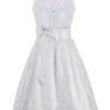 Hochzeitsdirndl midi 70cm weiß Clara 001635 ~ 32