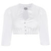 Dirndlbluse weiß mit Perle 011716 ~ 30