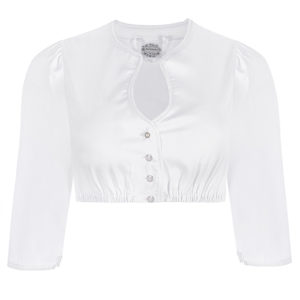 Dirndlbluse weiß mit Perle 011716 ~ 30