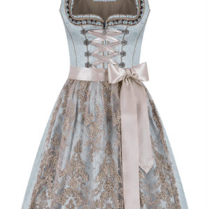 Mini Dirndl 60 cm hellblau taupe Tiara 012085 ~ 36