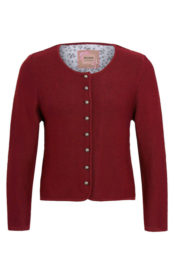 Trachten Strickjacke dunkelrot Franziska 014416 ~ 30