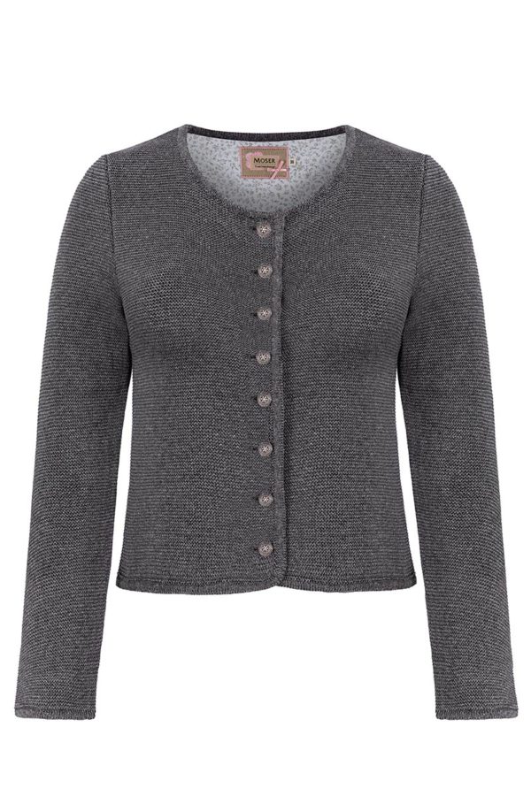 Trachten Strickjacke grau Franziska 014420 ~ 30