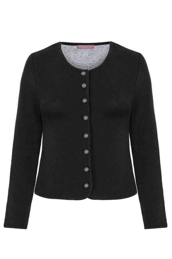 Trachten Strickjacke schwarz Franziska 014421 ~ 30
