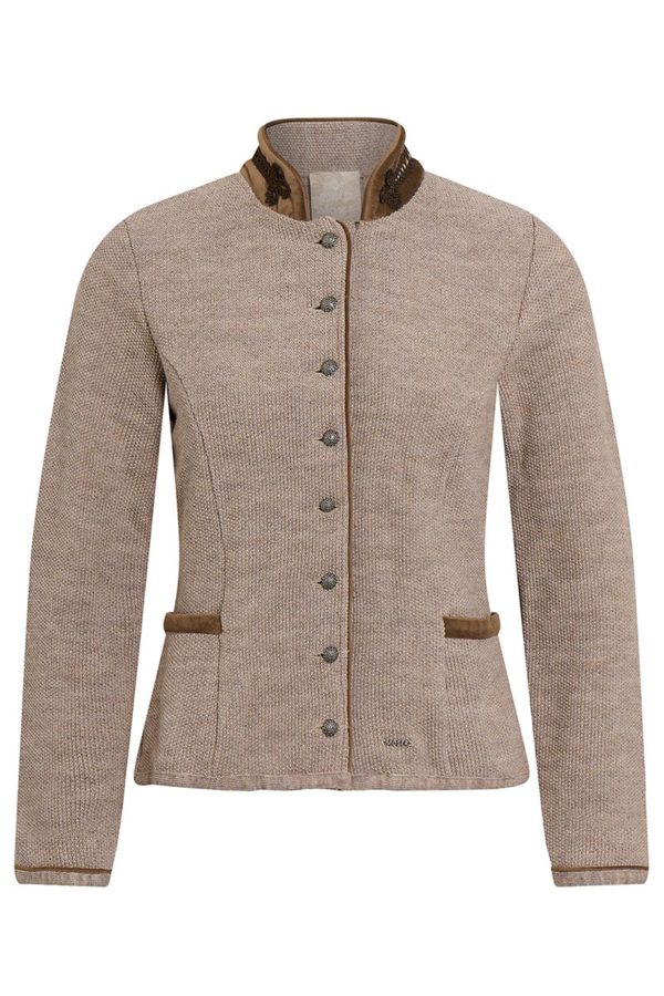 Trachten Strickjacke taupe Marianna 008194 ~ 34