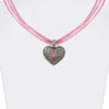 Trachtencollier mit Herzanhänger verschiedenfarbig 008416 ~ rosa