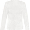 Trachtenshirt langarm Spitze weiß Stretch Clara 013797 ~ 32