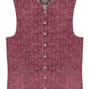 Trachtenweste rot gemustert Leon 013735 ~ 44