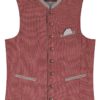 Trachtenweste rot grau gemustert Marco 014977 ~ 44