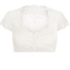 Dirndlbluse Spitze creme Stretch 012123 ~ 32