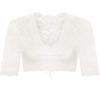 Dirndlbluse Spitze creme geblümt Stretch 012125 ~ 32