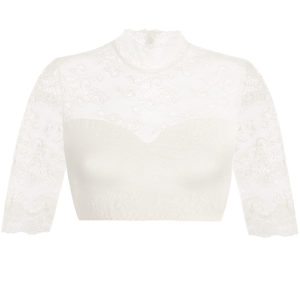 Dirndlbluse Spitze creme Stretch Aileen 012891 ~ 32