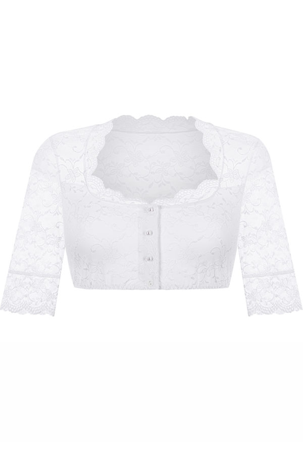 Dirndlbluse weiß Stretch Kathi 012897 ~ 32