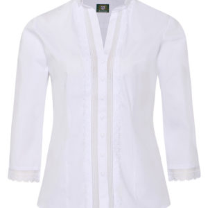 Trachtenbluse weiß mit Spitze 006141 ~ 32