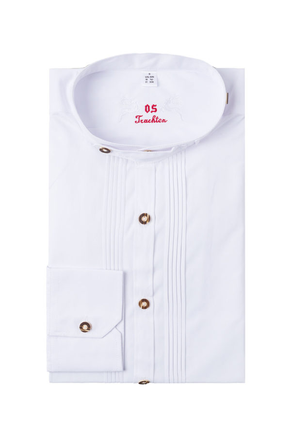 Trachtenhemd extralang weiß Gregor 002821 - slimfit ~ 36