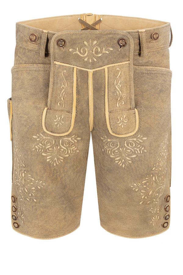 Lederhose kurz granit natur Weissenberg 015806 ~ 46