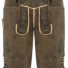 Lederhose kurz rauchschwarz oliv Bertl 015804 ~ 46