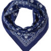 Trachtentuch 51x51 verschiedenfarbig mit Blumenmuster 100355 ~ dunkelblau