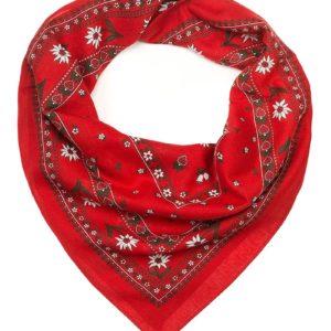 Trachtentuch 51x51 verschiedenfarbig mit Blumenmuster 100355 ~ rot