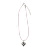 Collier mit Herzanhänger 000156 ~ rosa