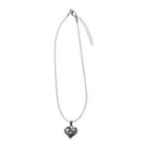 Collier mit Herzanhänger 000156 ~ rosa