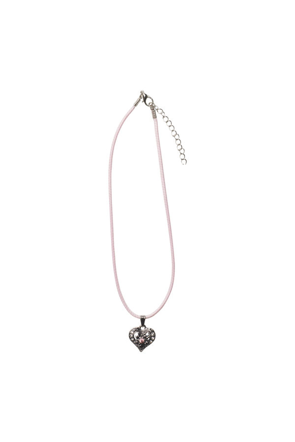 Collier mit Herzanhänger 000156 ~ rosa