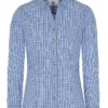 Trachtenbluse langarm blau kariert Neckar 016379 ~ 32