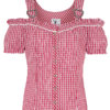 Trachtenbluse kurzarm rot kariert Niersbach 011520 ~ 34