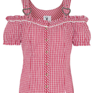 Trachtenbluse kurzarm rot kariert Niersbach 011520 ~ 34