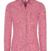 Trachtenbluse langarm rot kariert Neckar 016378 ~ 32