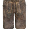 Lederhose kurz mit Gürtel braun antik Eilert 002371 ~ 46