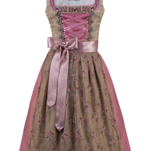Midi Dirndl 65cm taupe altrosa Alison 004116 ~ 34