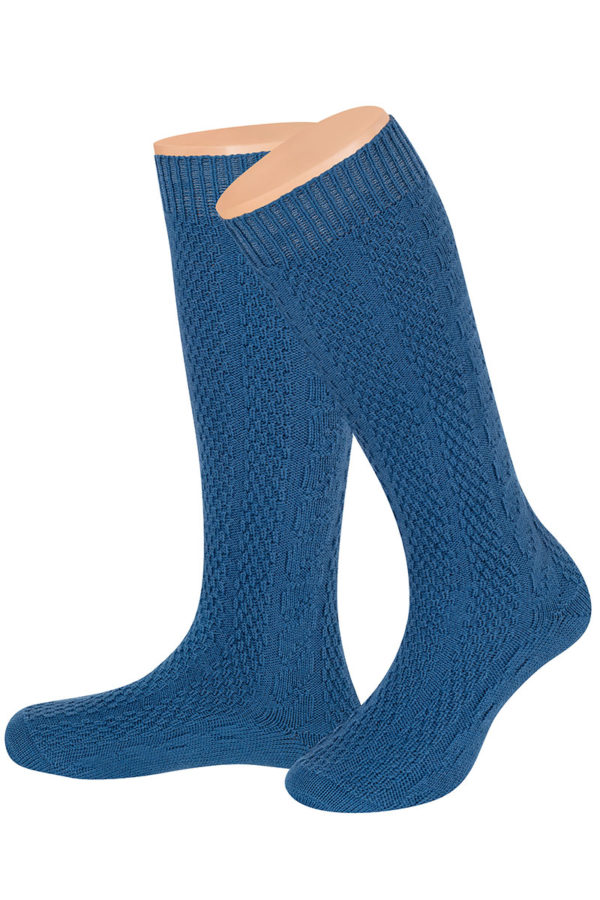 Trachten Kniestrümpfe blau 011444 ~ 39-42