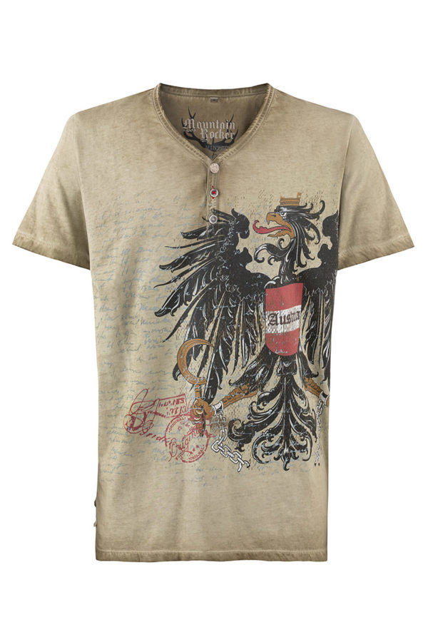 Trachtenshirt oliv Franz Austria 012724 ~ L