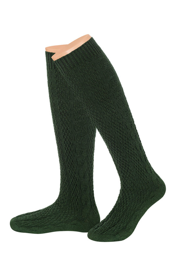 Trachtensocken lang dunkelgrün 011445 ~ 39-42
