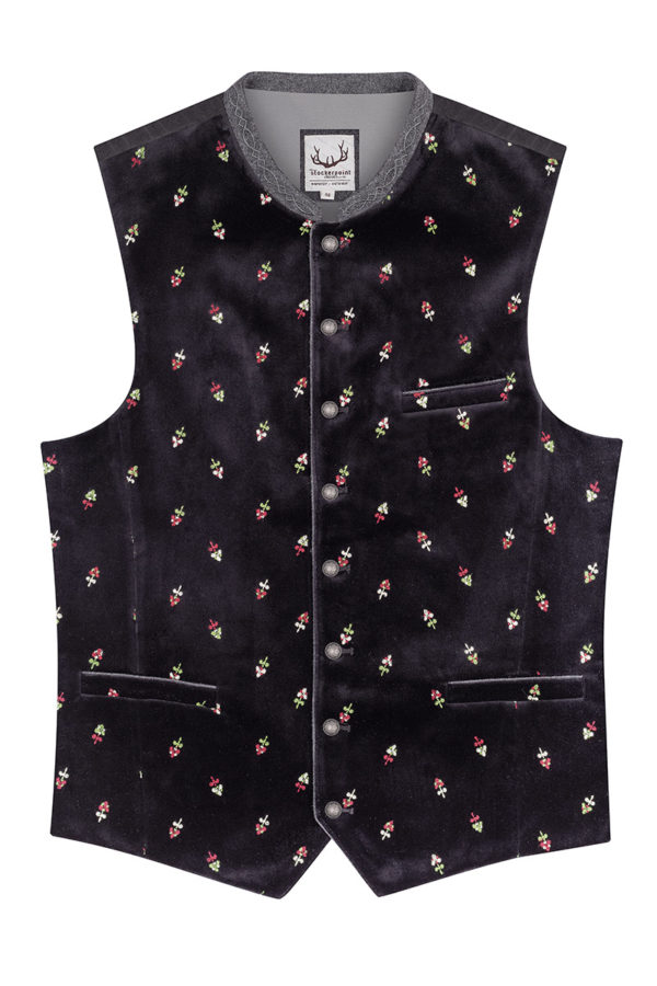 Trachtenweste schwarz Samt Vittorio 013728 ~ 44