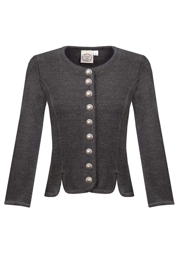 Trachten Strickjacke anthrazit Johanna 132444 ~ 46